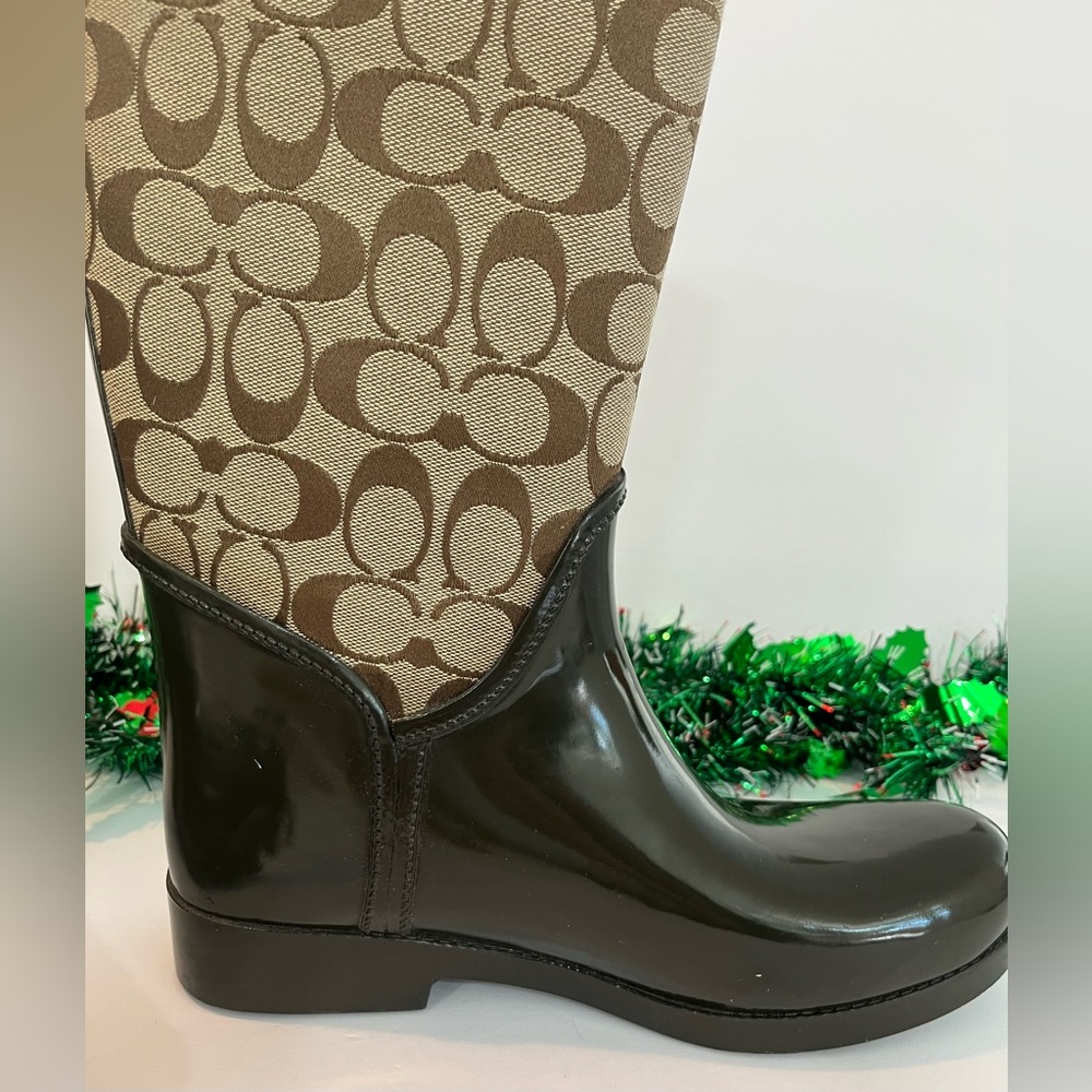 Coach Signature Women's Tristee Rain Boots 9 - Picture 7 of 14